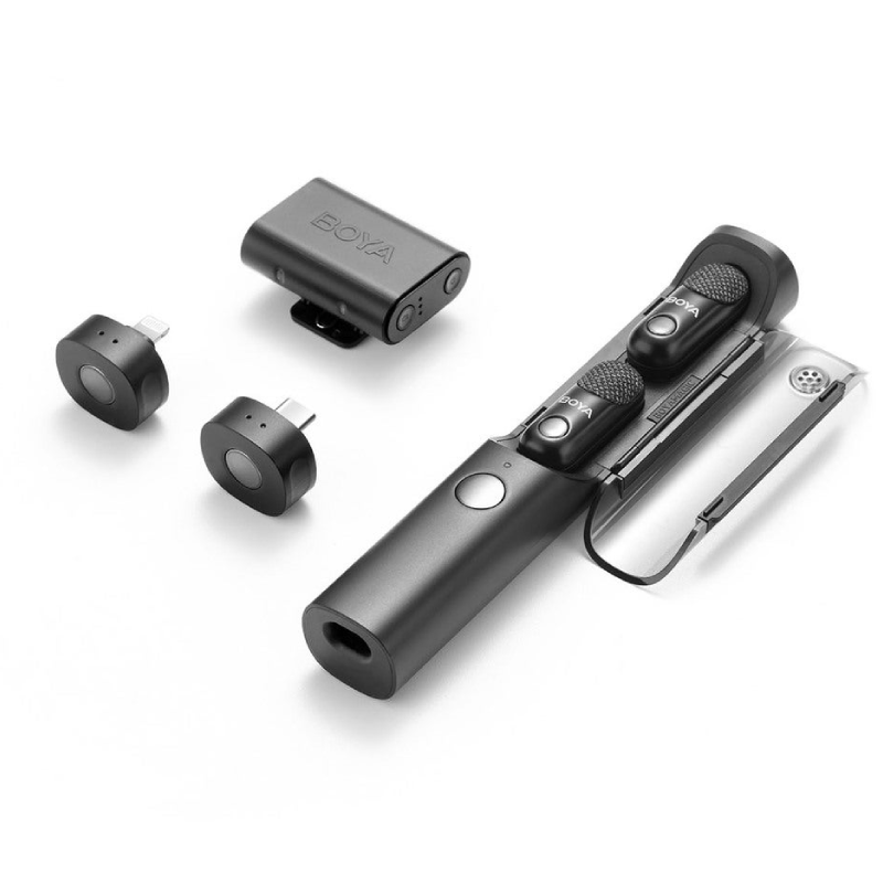 BOYA Microphone Wireless Modular Magic 02 - USB-C, 3.5mm, Lightning - Black