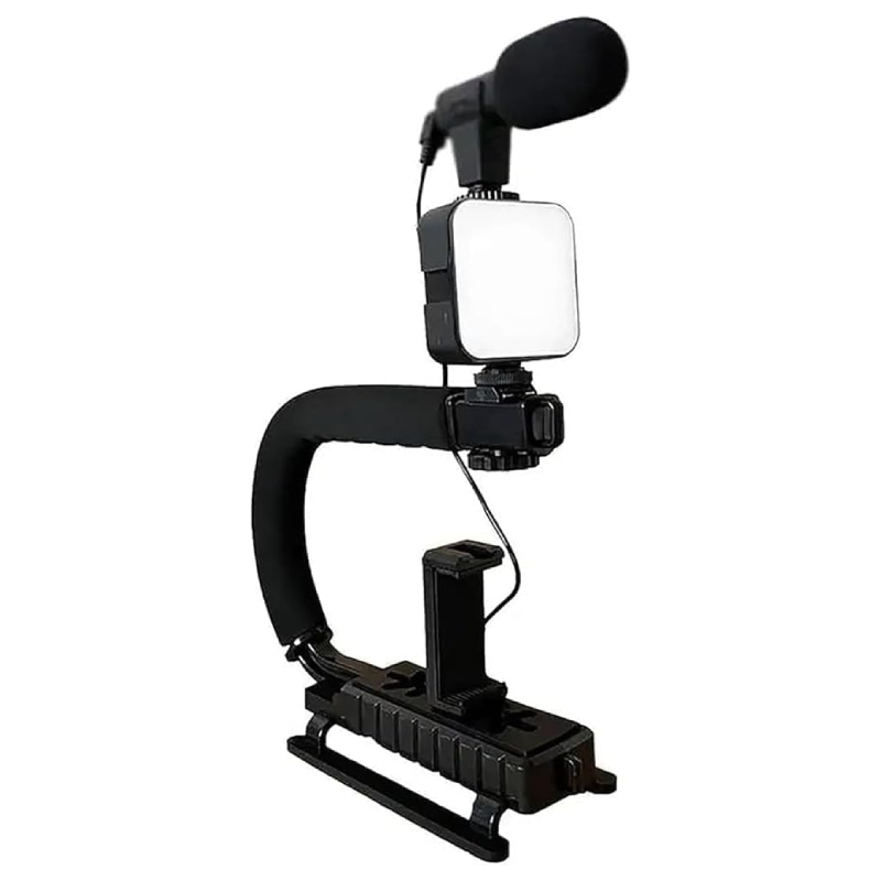 Plokama PK-777 ULC Shape Portable Handheld bracket Stabilizer Video Making Kit - Black