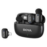 BOYA Mini-13 Dual Ultracompact 2.4GHz Wireless Microphone System - IOS, Type-C - Black
