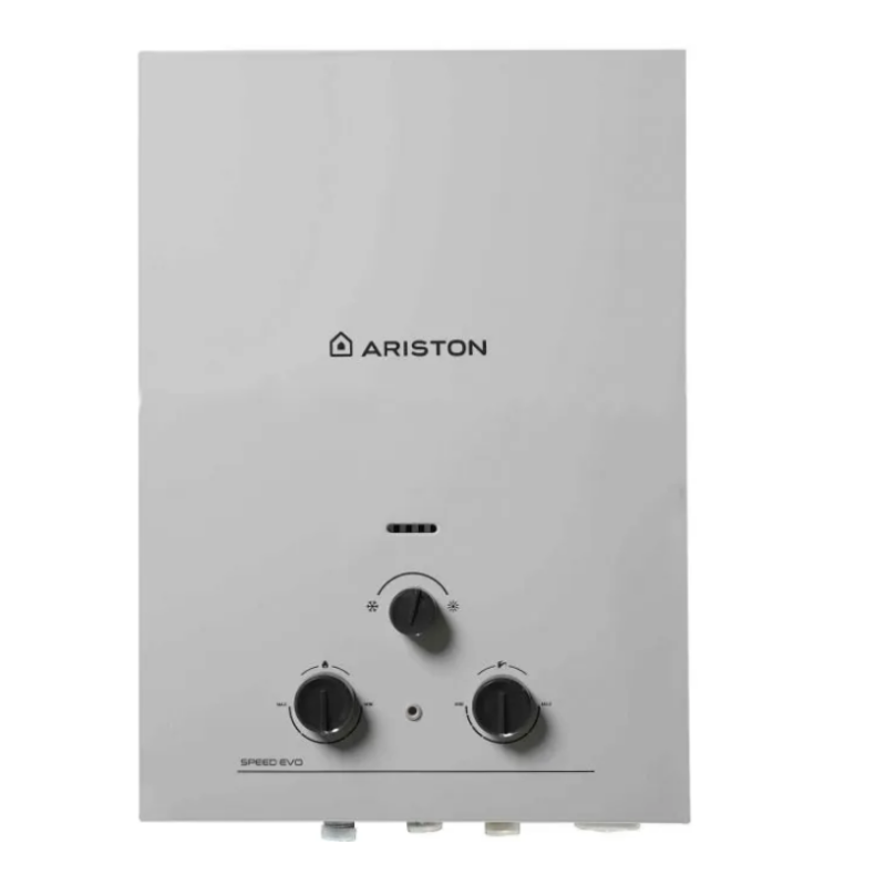  Ariston Water Heater Natural GAS 6L With Adapter SPEED EVO 6 NG ADPT - White