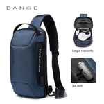 BANGE BG-22085 Anti-Theft Crossbody Shoulder Bag - Blue 