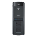 Powerology 500W Universal Multi-Port Car Inverter with Dual USB-C Output - Black