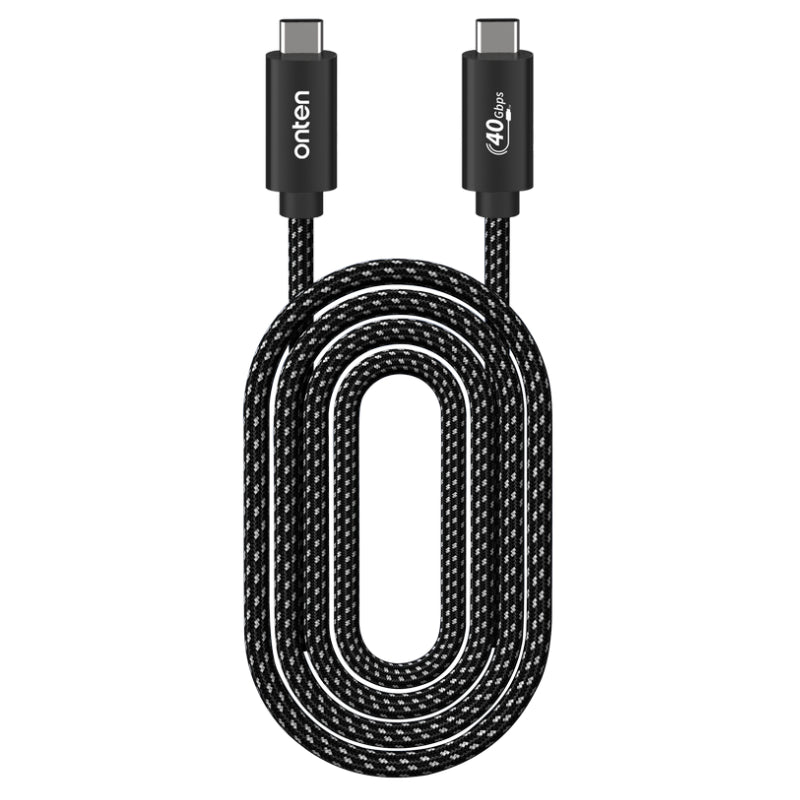 Onten USB4 and Thunderbolt 4 data Charging Cable High-Speed Charging 100W 5A 20V 40Gbp, OTN-CC202 - Black