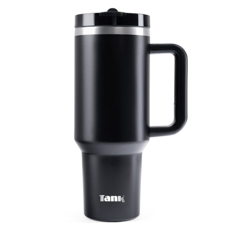 Tank Quencher, 1200ml, Stainless Steel Bottle, BPA free, insulated, Leakproof - Black