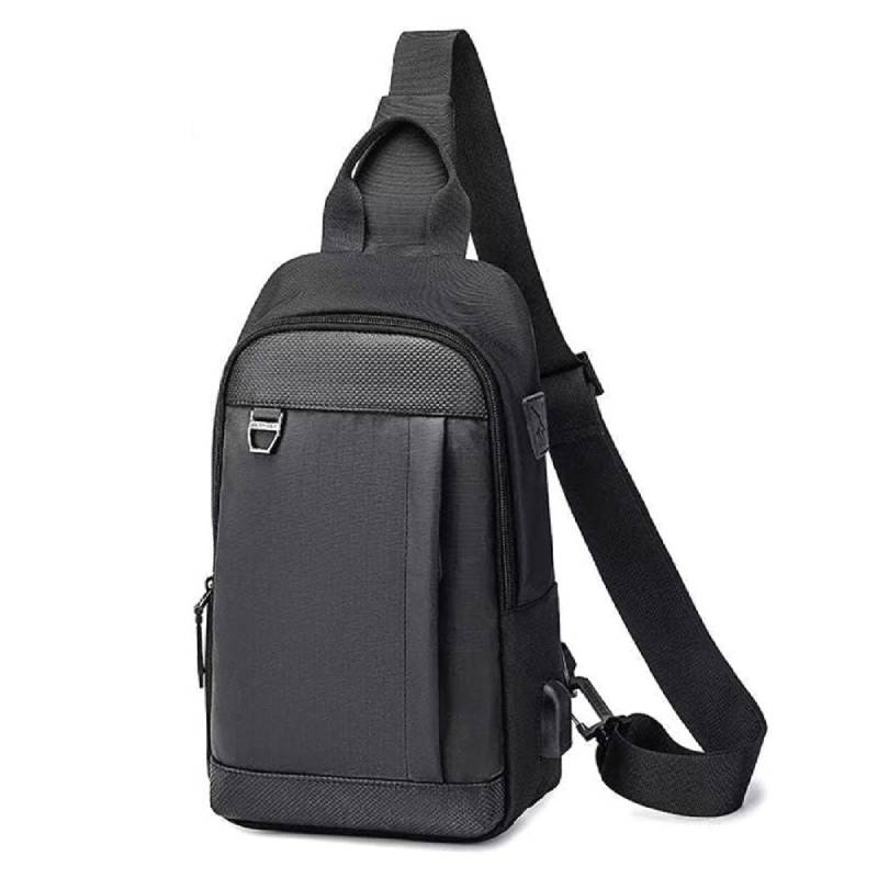 Golden Wolf Cross Bag - Black - B00124