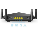Tenda V12 AC1200 Dual-band Wi-Fi Gigabit VDSL/ADSL Modem Router - Black
