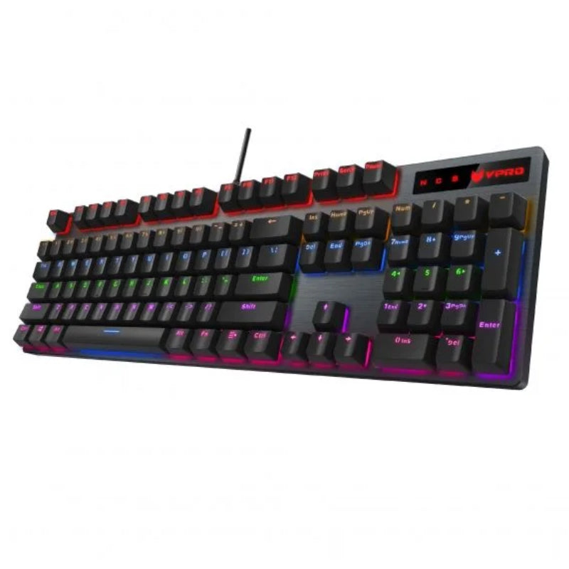 Rapoo V500 Pro Backlit Gaming Keyboard Brown Switch - Black