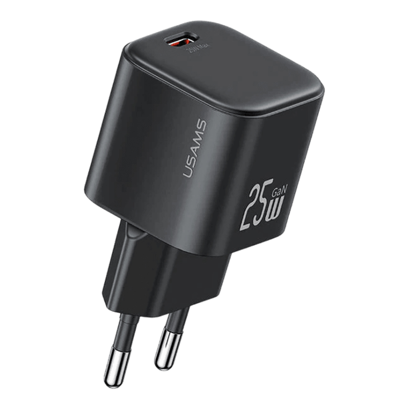 Usams CC289 Gan Mini Fast Charger Type-C PD 25W - Black