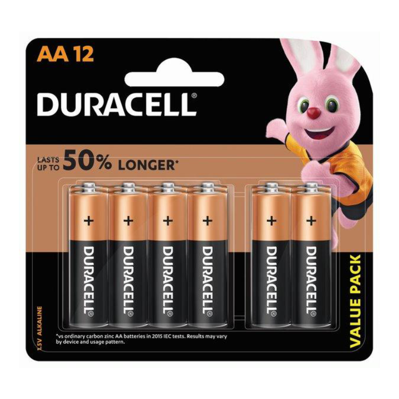 Duracell AA12 Turbo Battery - Black