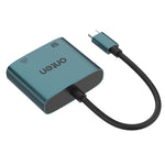 Onten 2 in 1 USB-C to HDMI 4K Adapter with Ethernet(RJ45)10/100Mbps, OTN-UC288 - Green