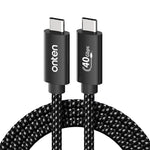 Onten USB4 and Thunderbolt 4 data Charging Cable High-Speed Charging 100W 5A 20V 40Gbp, OTN-CC202 - Black