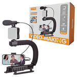 Plokama PK-777 ULC Shape Portable Handheld bracket Stabilizer Video Making Kit - Black