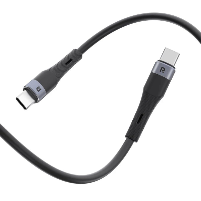 RAVPower RP-CB1038 Liquid silicone Type-C To Type-C Cable 60W 1M - Black