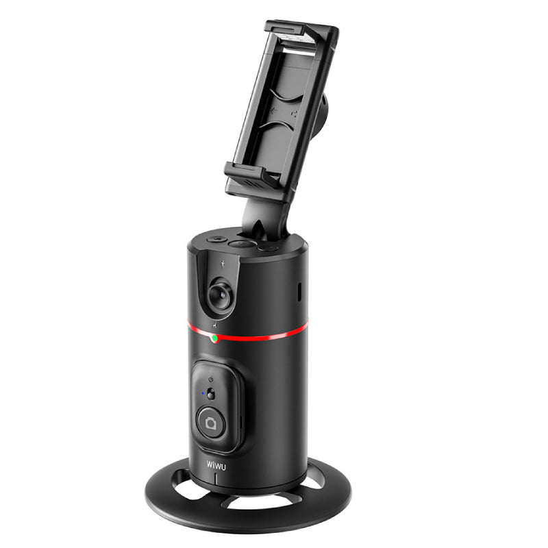 WIWU Intelligent Follow up Camera Smart Face 360 Degree Rotating Intelligent Tracking Gimbal, Wi-SE008 - Black