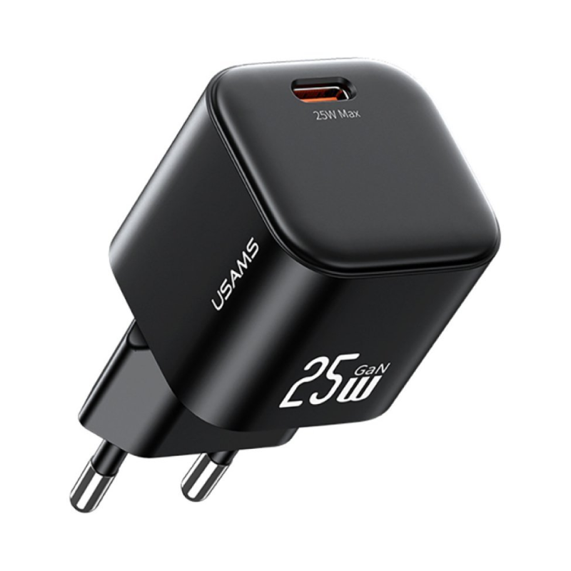 Usams CC289 Gan Mini Fast Charger Type-C PD 25W - Black