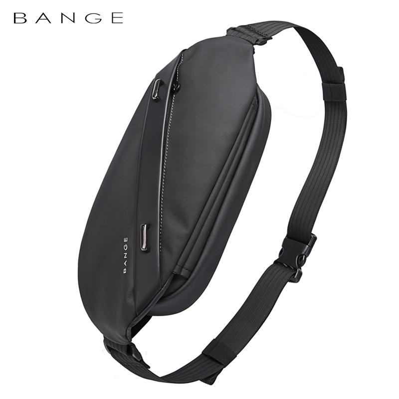 Bange 7295 Stylish Waterproof Crossbody Men Korean Style Sling Bag BG - Black