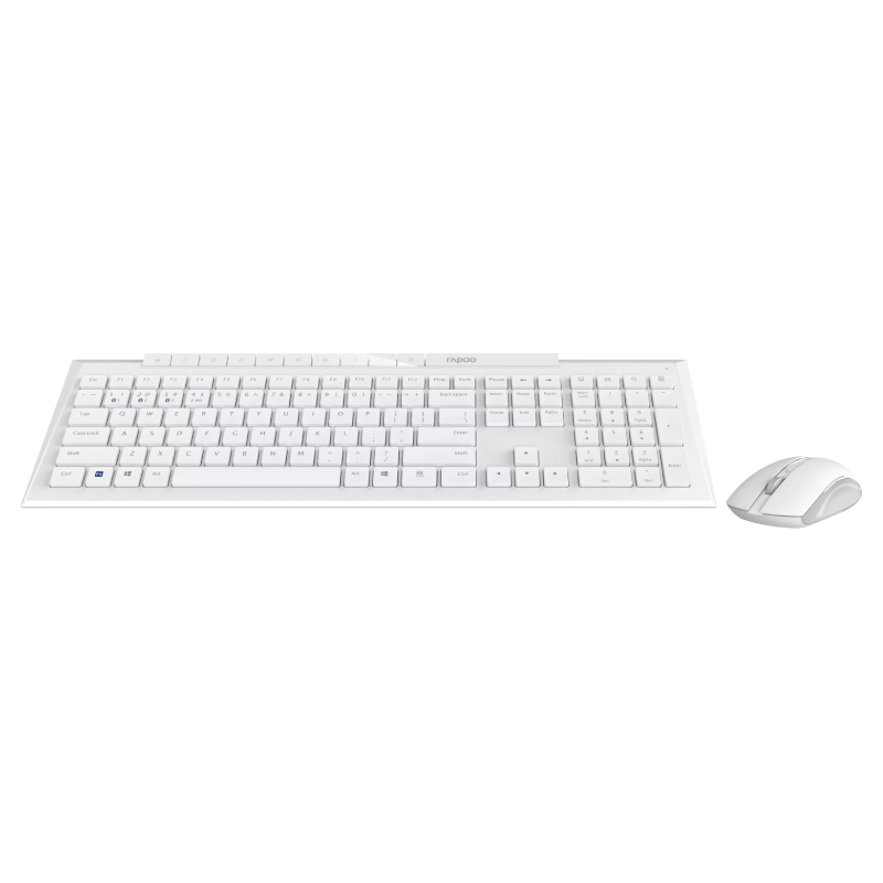 Rapoo 8210M Combo Mouse & Keyboard Wireless Multi Device - White