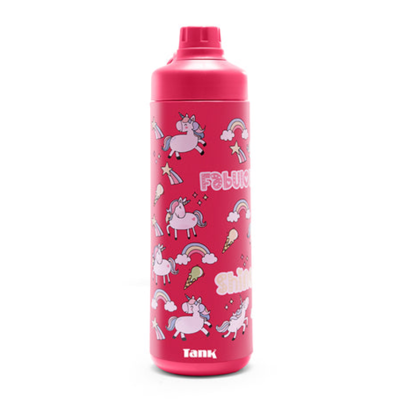 Tank Super Cool Mini - Printed Bottle, 650ml, Girls, BPA free, insulated, Leakproof 