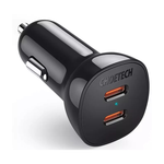 Choetech TC0008 Dual USB-C PD 36W Fast Car Charger - Black