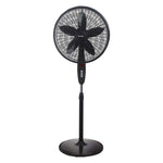Zada Stand Fan 18 Inch With Remote 5 Blades, 50W, ZSF-182T - Black