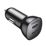 Choetech TC0008 Dual USB-C PD 36W Fast Car Charger - Black