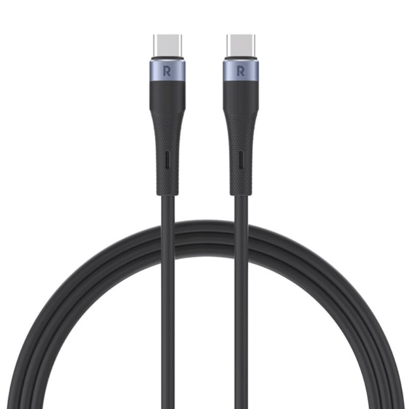 RAVPower RP-CB1038 Liquid silicone Type-C To Type-C Cable 60W 1M - Black