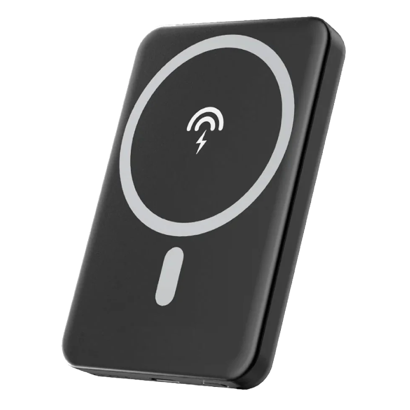Momo Magnetic Wireless Power Bank , 10000 mAh , 22.5W Type-C Fast Charging , MO-044401 - Black 