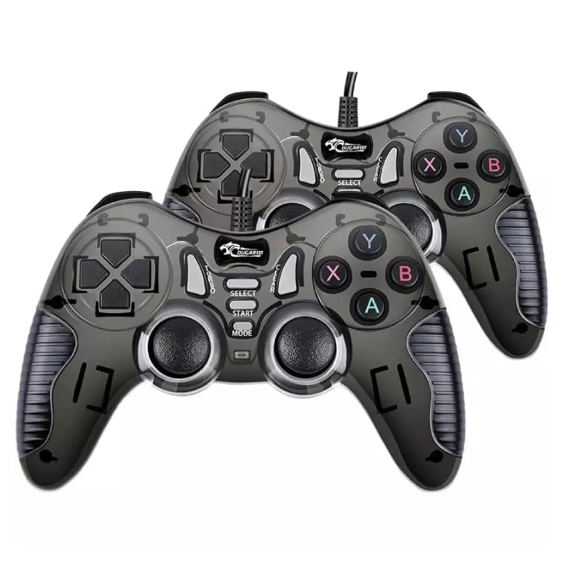 Cougar 9082 USB Dual Gamepad Turbo Controller with Vibration Function - Brown