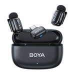 BOYA Ultra Mini Wireless Microphone TYPE-C , Noise Cancellation , 2.4GHz, MINI-14 - Black
