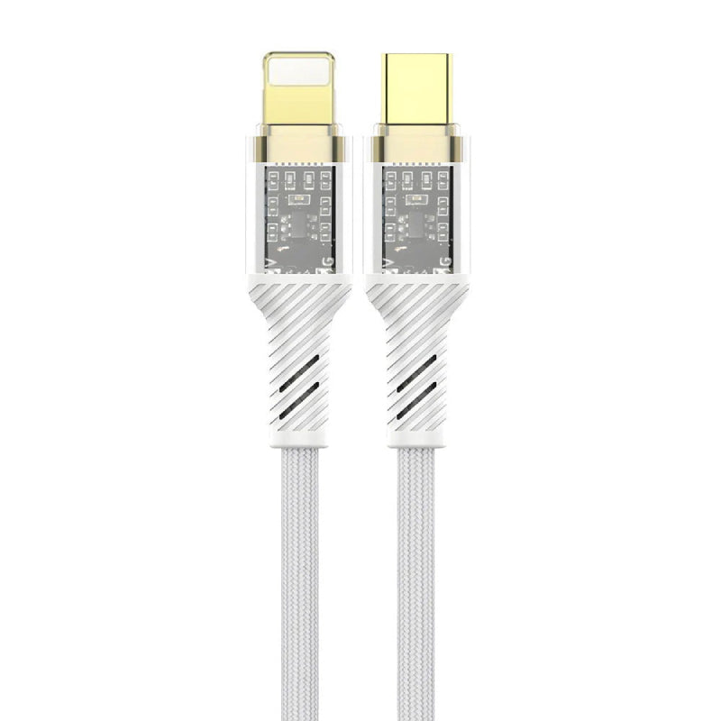 Momo Type-C To Lightning Cable 30W Fast Charging 1.2m, MO-011012 - White