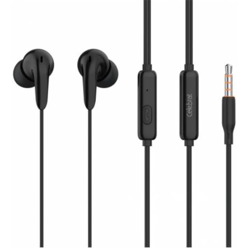 Celebrat G26 Wired Earphone With Microphone - Black