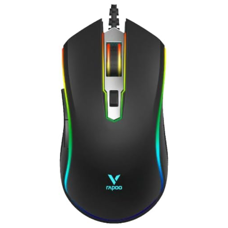 Rapoo V25S RGB Wired Gaming Mouse - Black