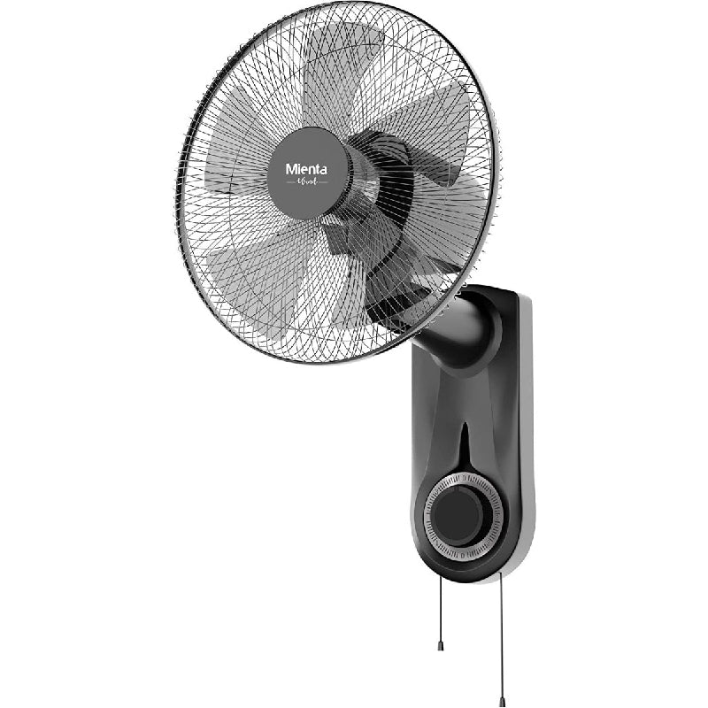 Mienta Wall Fan , 18 Inch , WF50138A - Black 