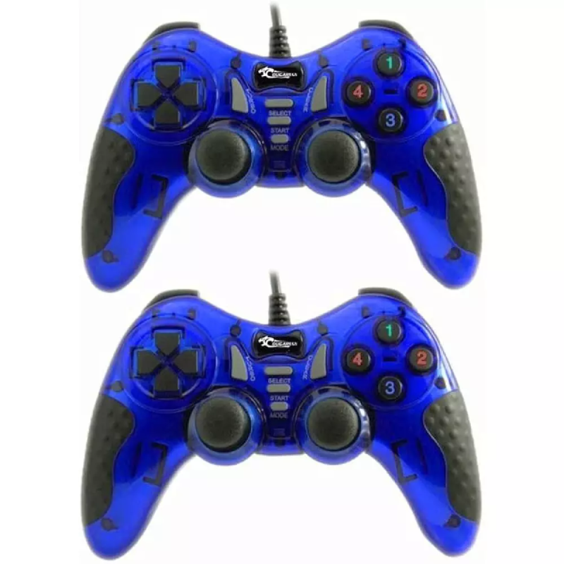 COUGAR EGY 9082 USB Dual Gamepad Turbo Controller with Vibration Function - Blue