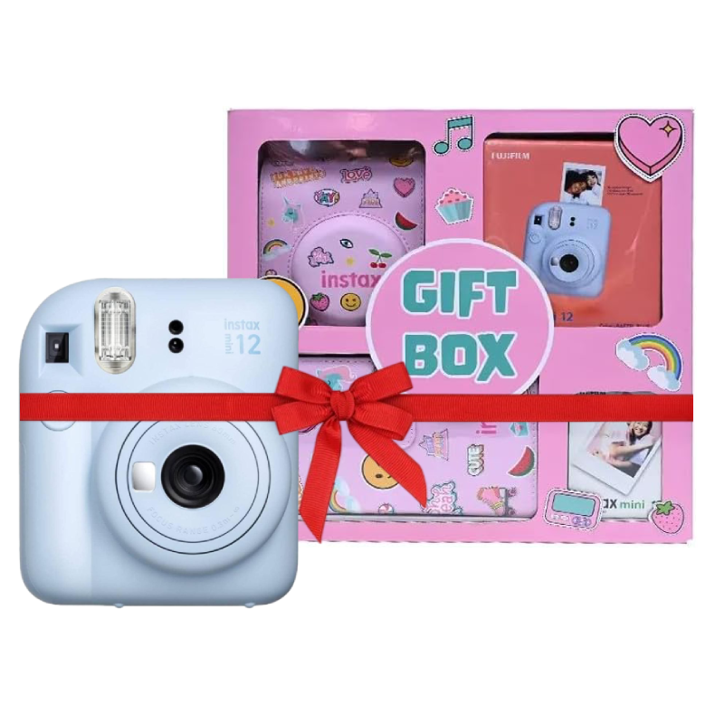 FujiFilm Instax Mini 12 Instant Camera Blue With Gift Box