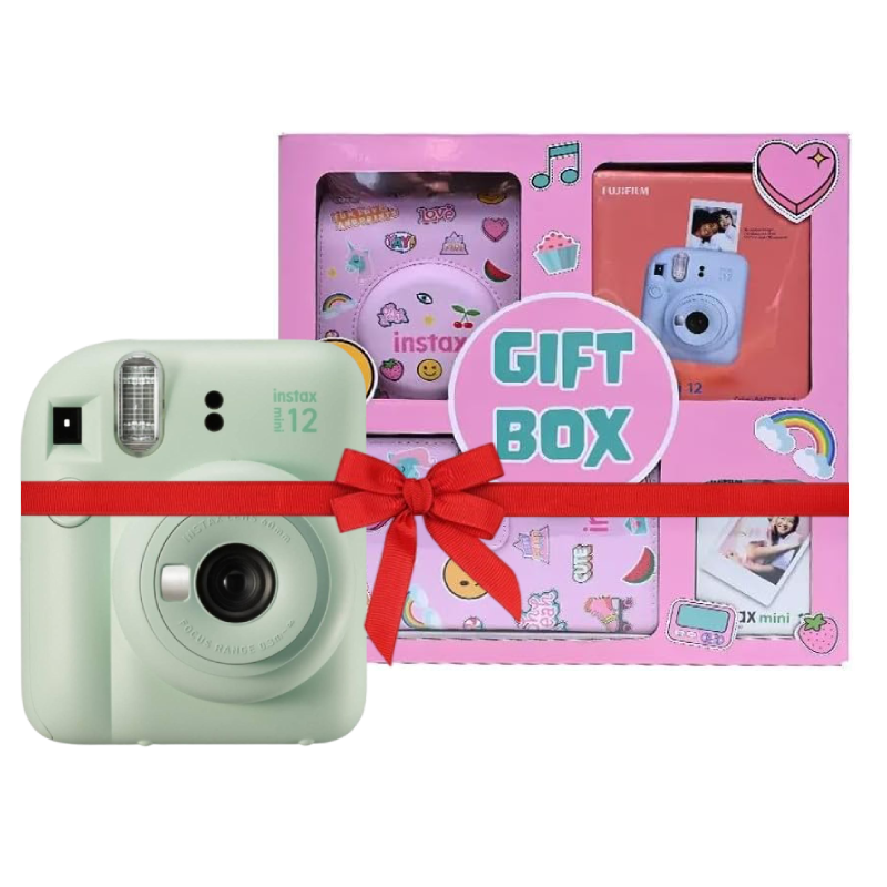 FujiFilm Instax Mini 12 Instant Camera Green With Gift Box