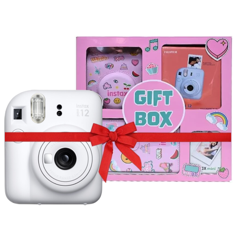 FujiFilm Instax Mini 12 Instant Camera White With Gift Box