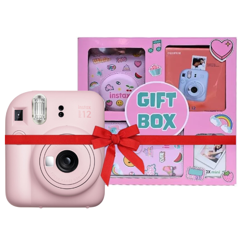 FujiFilm Instax Mini 12 Instant Camera Pink With Gift Box