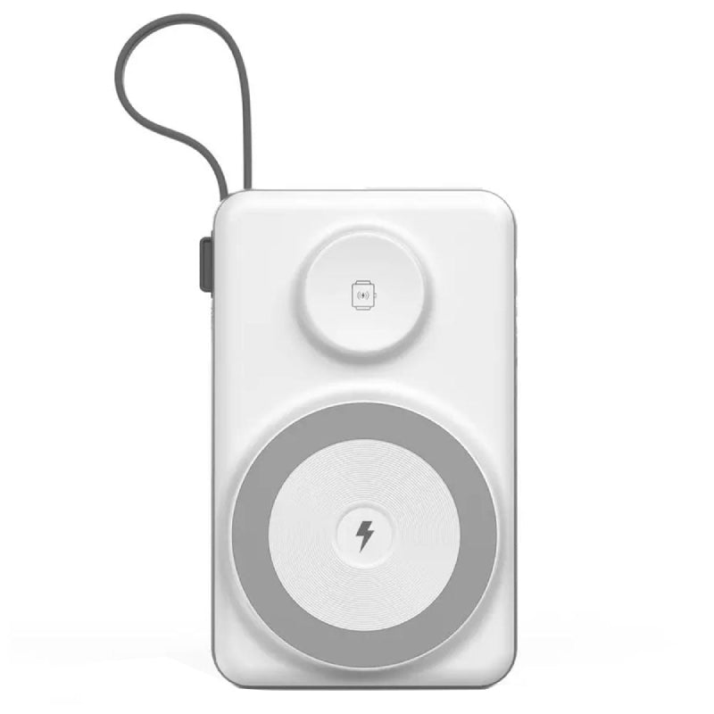 Momo Magnetic Wireless Power Bank Type-C 22.5W Fast Charging 10000mAh, MO-044402 - White