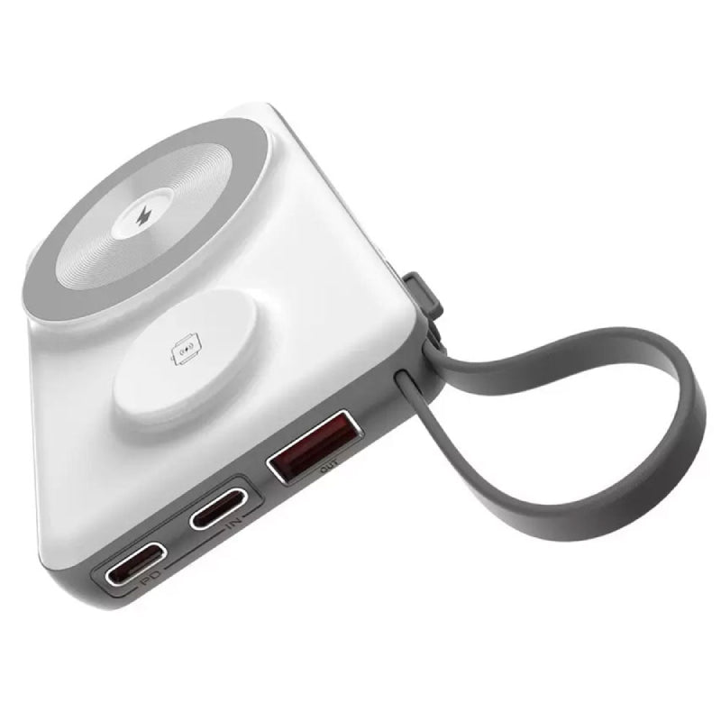 Momo Magnetic Wireless Power Bank Type-C 22.5W Fast Charging 10000mAh, MO-044402 - White