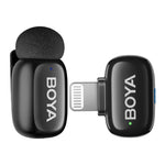 BOYA MINI-16 Ultra Mini Wireless Microphone, Single Channel, Noise Cancellation, Lightning. - Black