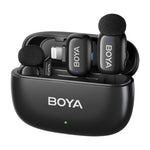 BOYA MINI-15 Ultra Mini Wireless Microphone, Dual Channel, Noise Cancelling, 2.4GHz, Lightning - Black