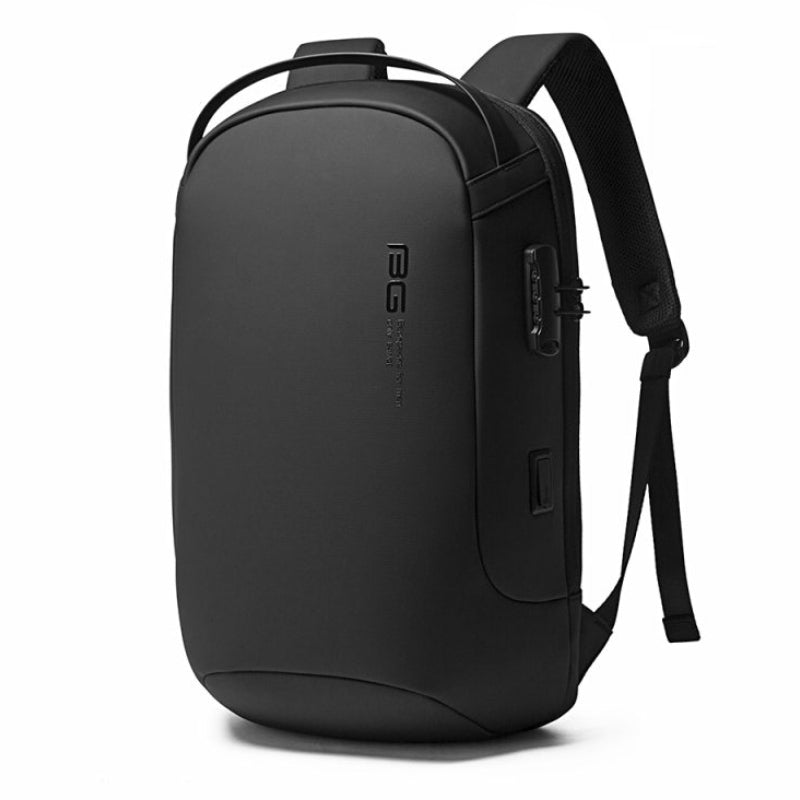 Bange 7225 Waterproof Unisex Travel Laptop Backpack with USB Charging 15.6 inch - Black