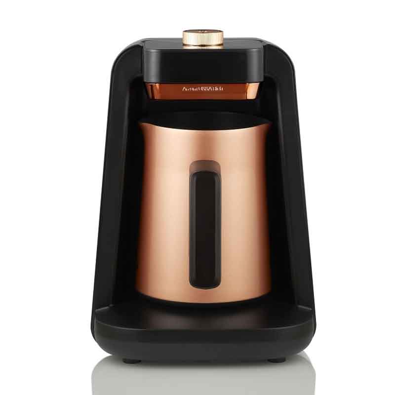 Okka Rich Pro Turkish Coffee Machine with milk 700W - Black-Copper - OK0026