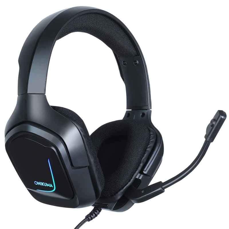 Onikuma Headphone Gaming Wired K20 RGB - Black