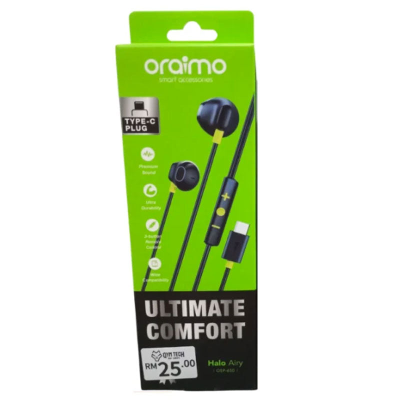 Oraimo OEP-650 Earphone Type-C Wired - Blue