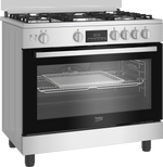 بوتاجاز Beko 90 سم، 5 شعلات، أمان كامل، BGGR 11225 GX2 - ستانلس ستيل