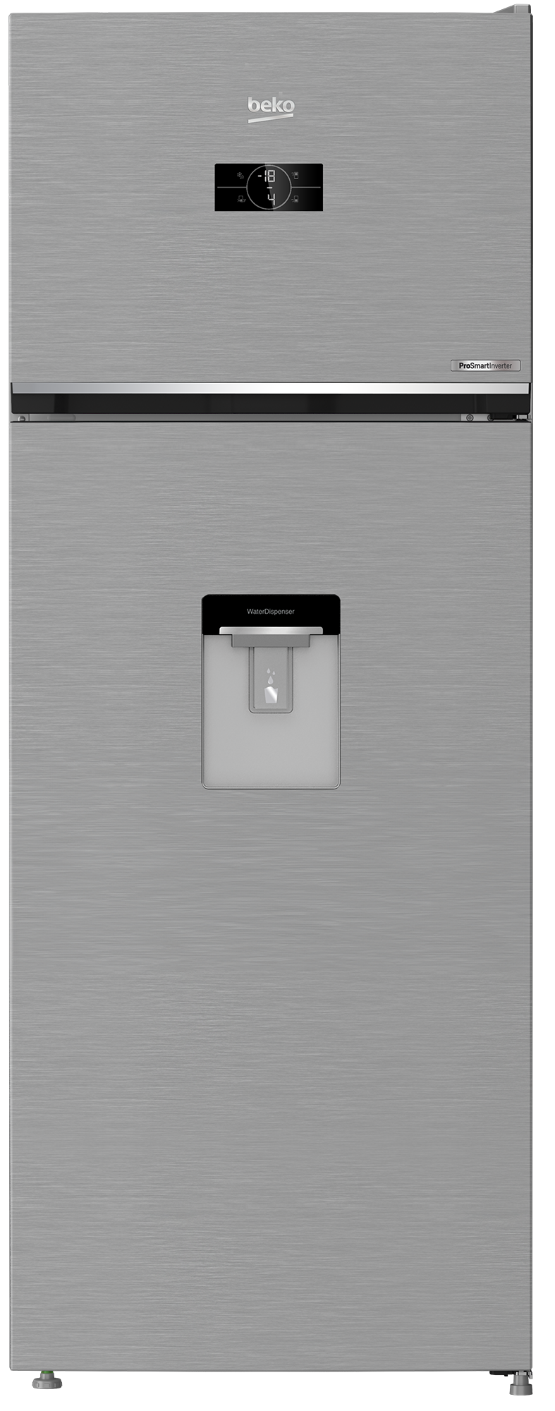 Beko 406L No Frost Refrigerator with ProSmart Inverter & Digital Display, RDNE455M20XBIDTEWEG - Stainless Steel