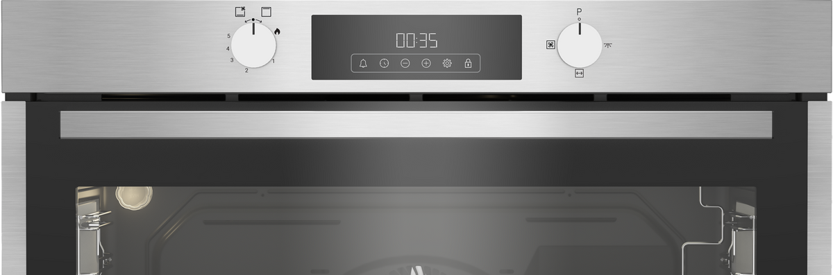 فرن غاز مدمج Ariston مقاس 90 سم، سعة 96 لتر AROG 9R2F3NG XNA، ستانلس ستيل
