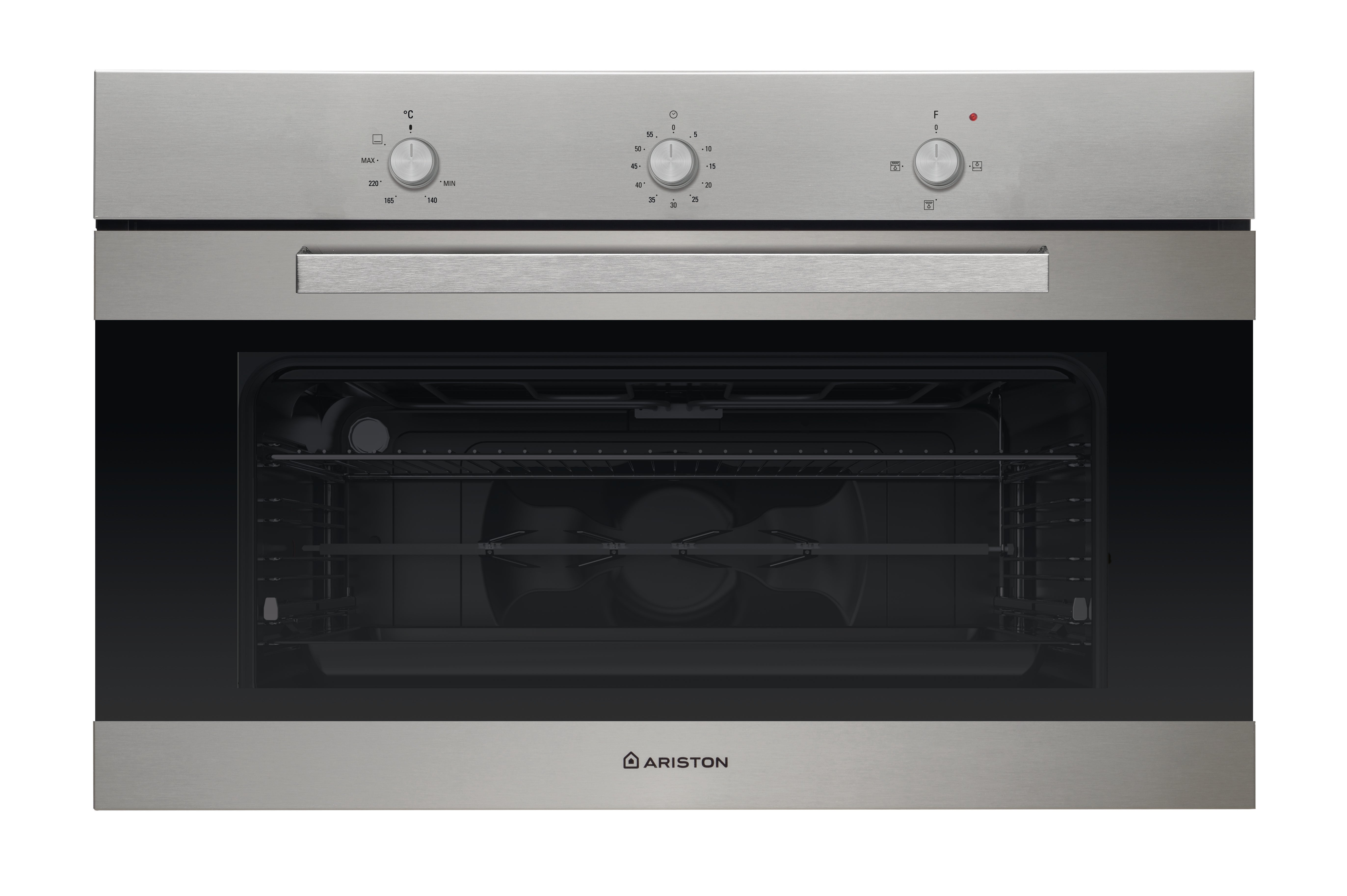 فرن غاز مدمج Ariston مقاس 90 سم، سعة 106 لتر، ستانلس ستيل GESM 53 IX A 30